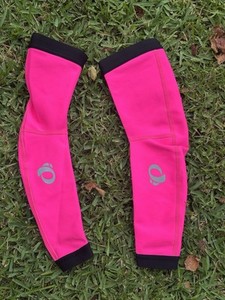 Pearl Izumi ELITE Pink Fleece Lined Arm Warmers Women Sz L *For Cold Weather