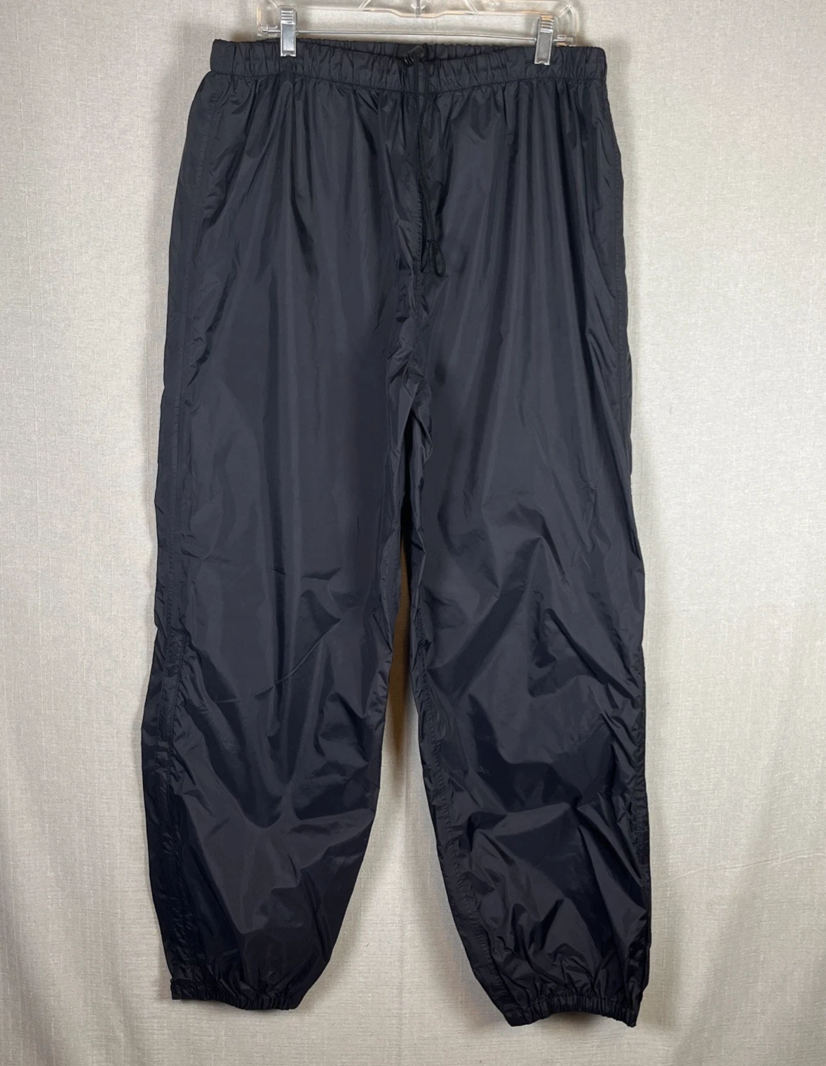REI Rain Pants Mens Size 2XL XXL Black Waterproof Hiking Shell Nylon Ankle Zip
