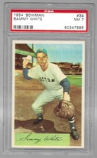 1954 BOWMAN #34 - SAMMY WHITE - Boston Red Sox - PSA 7 NM