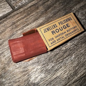 Vintage Jewelers Polishing Rouge Red Bar w/ Box Metal Buffing Compound