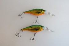 Lot #5 Set Of 2 Berkley Flicker Shad 6M SGS Color Rattle Crankbaits Good Cond.
