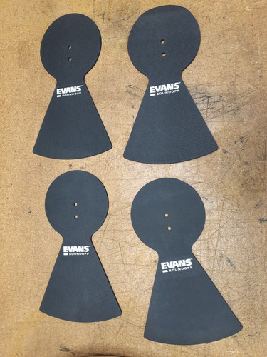 Lot of 4 EVANS Soundoff Cymbal Mute Set 4 Pack Sound Control Dampener Pads