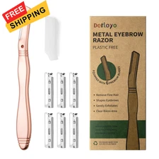 Eyebrow Razor, Dermaplaning Tool for Face, Face Razors Women, Rose Gold 