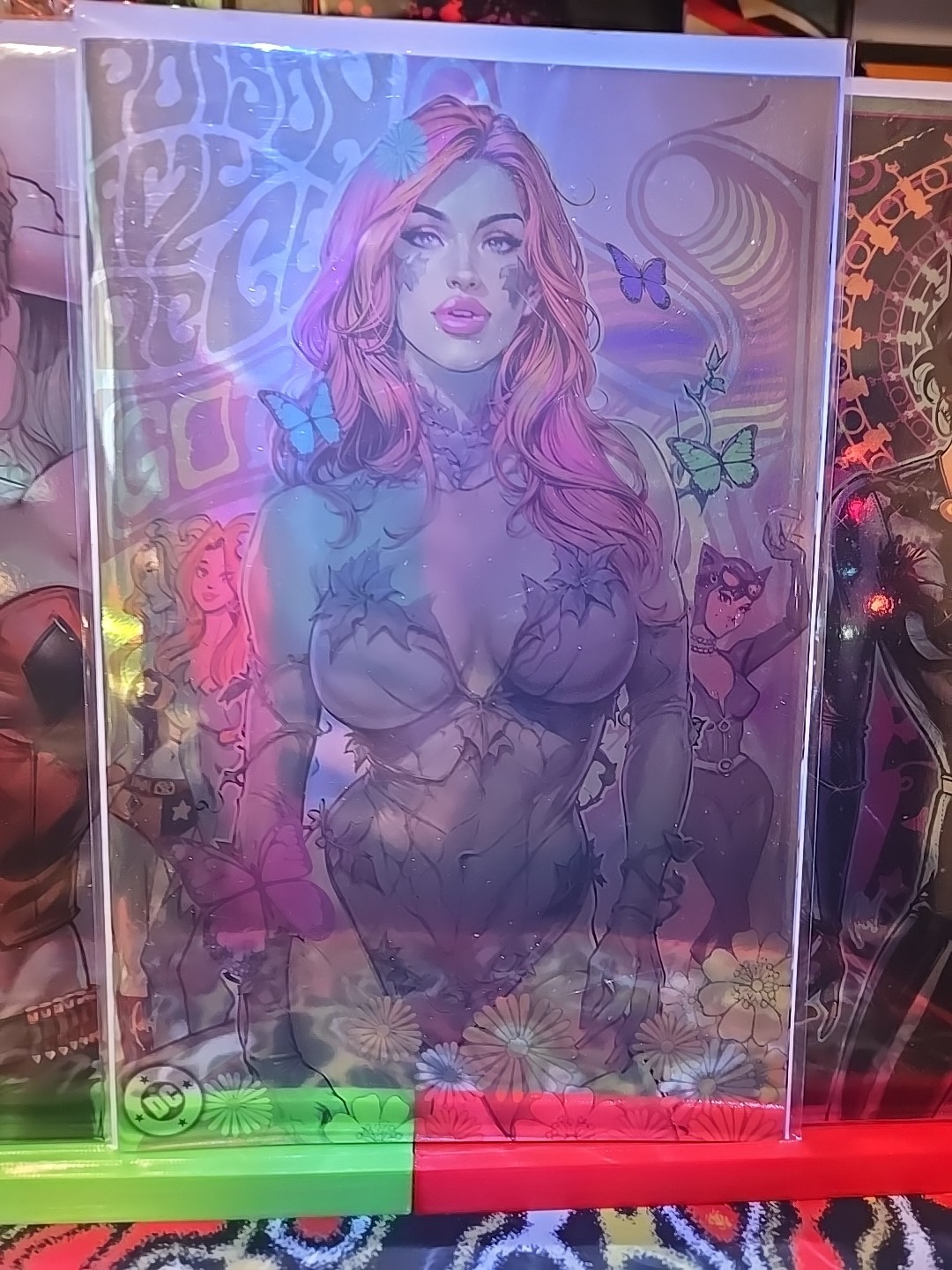 HARLEY QUINN 51 & POISON IVY 35 & CATWOMAN 81 FOILS - CEDRIC POULAT 616 LTD 1000