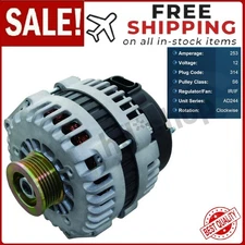 Alternator High Output 255 AMP Compatible With Chevy Chevrolet C Silverado Truck