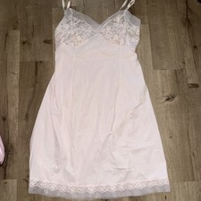 Vintage Full-Slip Van Raalte Size 38 Long Nylon Light Pink Exquisite Lace