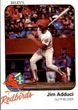 1983 Louisville Redbirds Riley's 19 Jim Adduci Chicago Oak Lawn Illinois IL Card