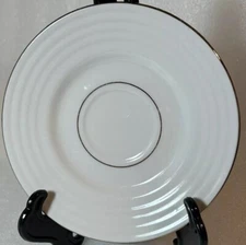 Everyday Gibson Replacement Saucer Only White With Gold Trim China Plate 6in