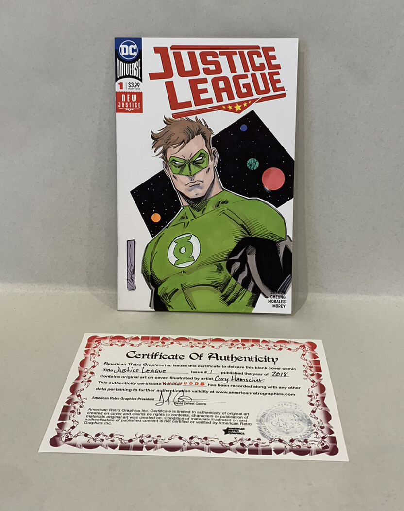 JUSTICE LEAGUE #1 Blank Cover Variant DC Comic w Original CORY