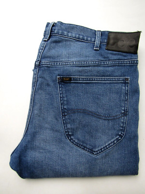 Lee Daren Zip Fly Slim Fit Herren Jeans W36 L28 Mid Blue Stretch Denim LEVG595