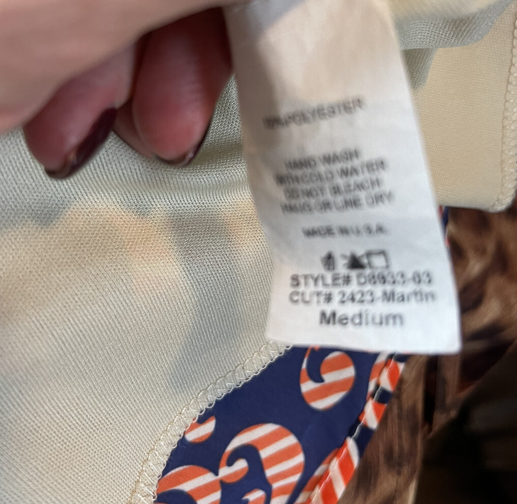 PEACH LOVE CREAM CALIFORNIA WOMENS MARTIN MULTI COLOR KNIT MIDI  DRESS SZ MED image 5