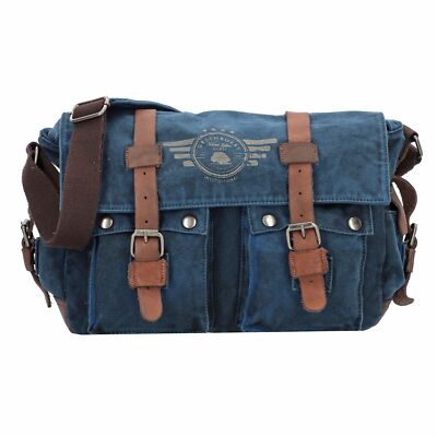 Greenburry Vintage Aviator Messenger 42cm #GB-5898 (blue)