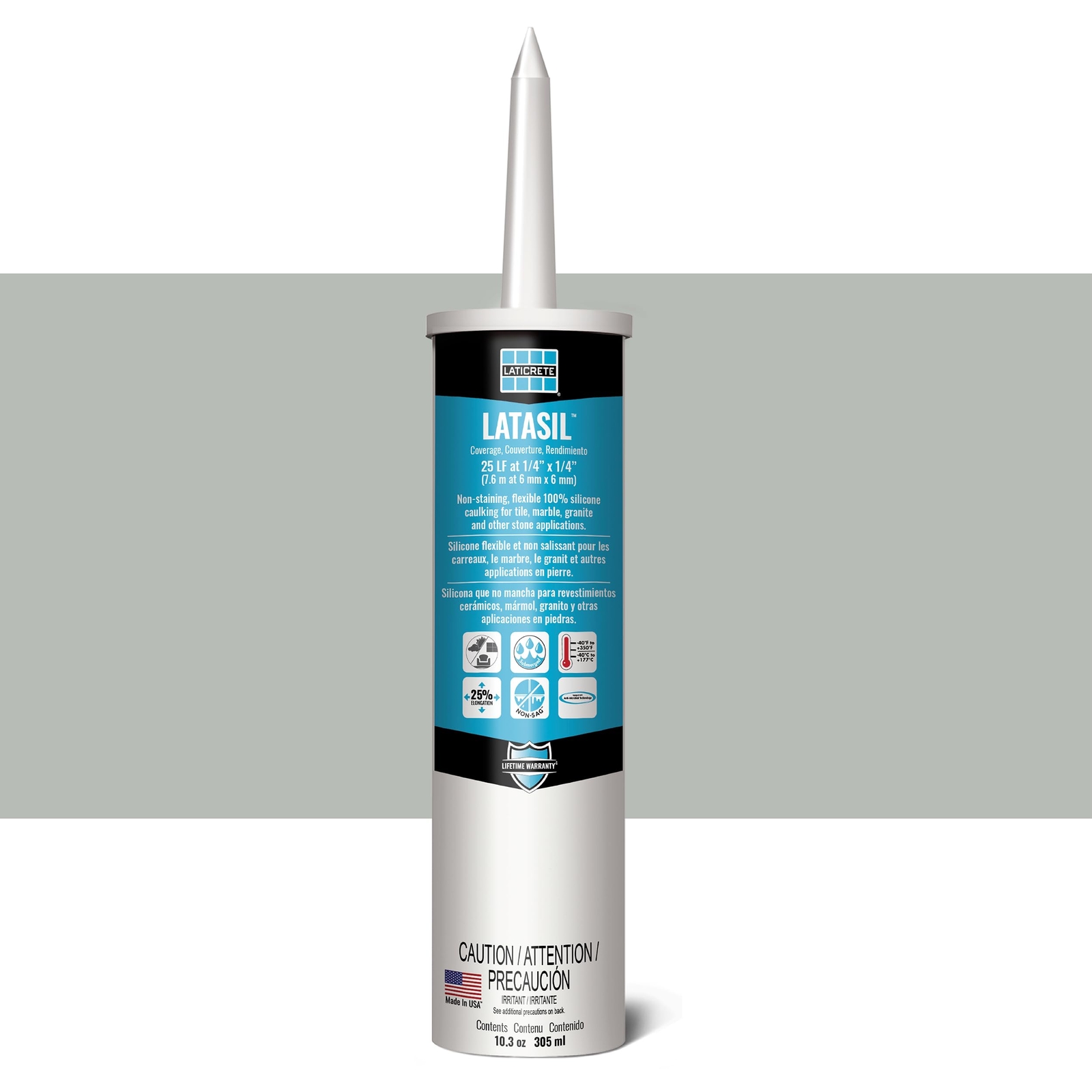 Latasil High Performance Silicone Sealant, Smoke Grey #89
