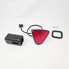 Red/Black F1 V-Shape Hitch LED Cover w/ 4 Functions for 2" Receiver - 4.25"x3.5"
