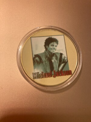 CHALLENGE COIN MICHAEL JACKSON KING OF POP 1958-2009 MOON WALKING