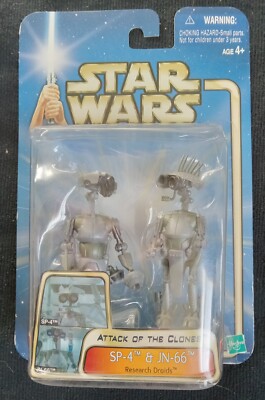 STAR WARS - SP-4 AND JN-66 - ATTACK OF THE CLONES - ACTION FIGURES - HASBRO 2002