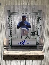 2022 Leaf Trinity Baseball Taj Bradley Clear Auto 10/15 Tampa Bay Rays