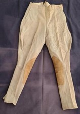 Nice Vintage Corduroy Riding Pants   Leather Knee Patches   Tiny Size   VGC