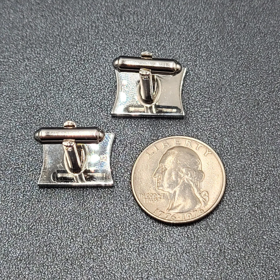P Monogram Initial Letter Vintage HICKOK USA Cuff Links Estate Jewelry - Image 3 of 4