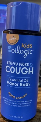 Kids Oilogic Stuffy Nose & Cough Vapor Bath Soak Plant-Based 9.6 fl oz - NEW