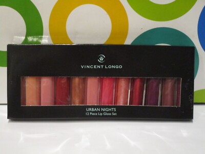 VINCENT LONGO ~ URBAN NIGHTS 12 PIECE LIP GLOSS SET ~ .24 OZ