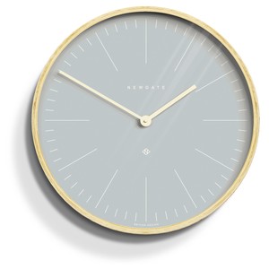 Newgate Clocks Large Blue Marker Dial Scandi Wood 40cm Round