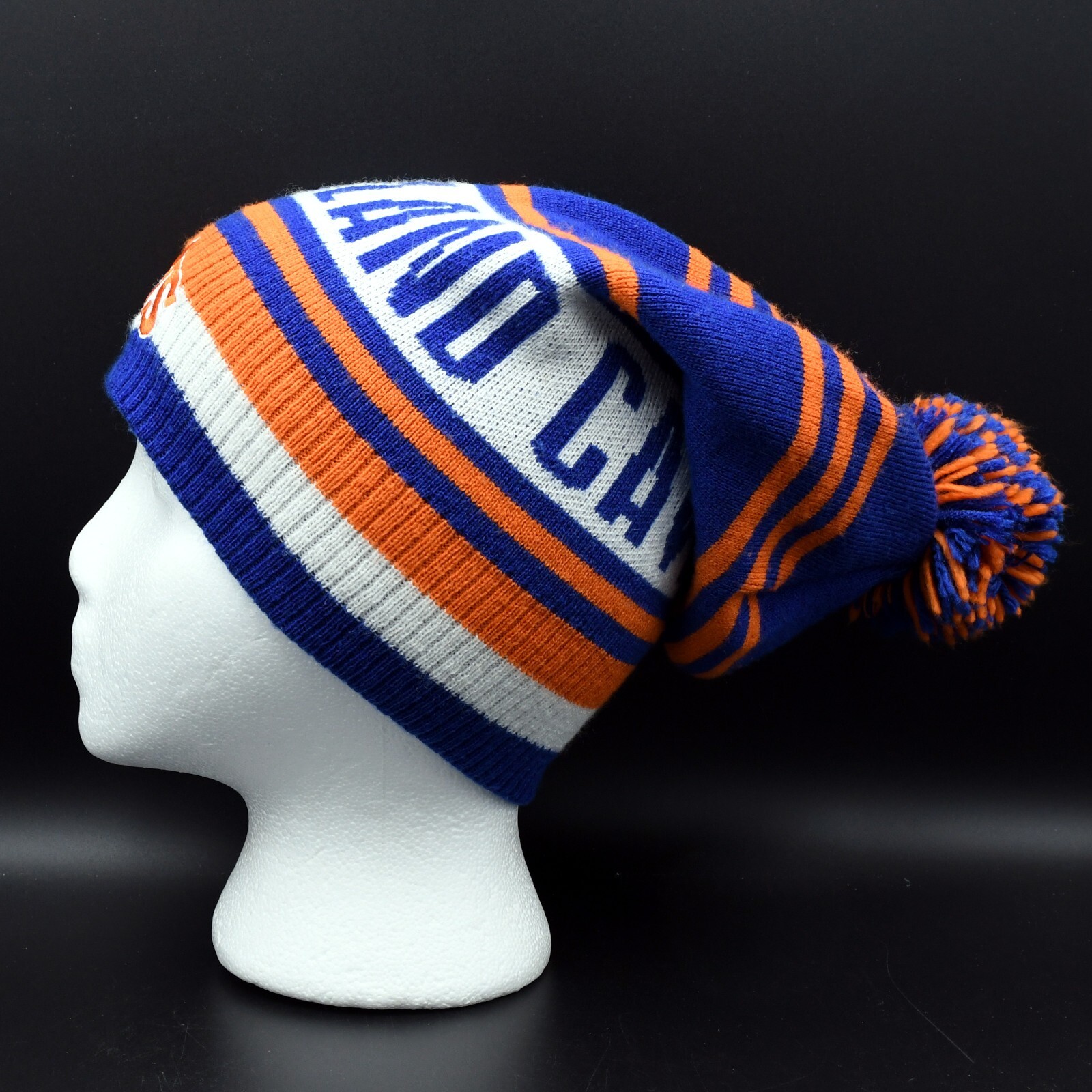 Cleveland Cavaliers Knit Hat Beanie Winter Cap Pom Pom Striped NBA Cavs