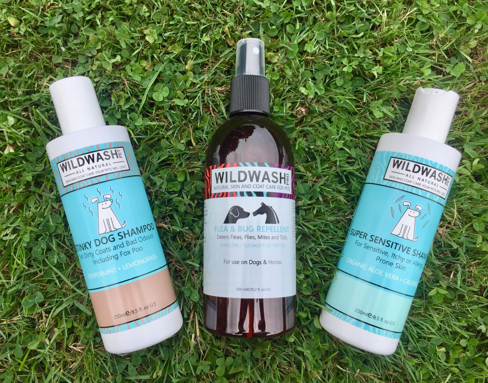 Wildwash 100 Natural Dog Shampoo Stinky Dog Super Sensitive Flea & Bug