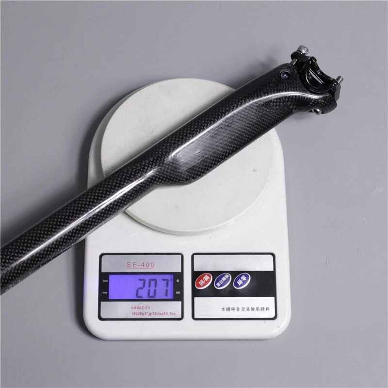 Tubo de tija de sillín aerodinámica de carbono para bicicleta de carretera MTB 27,2 30,8 31,6 mm Foto 3 de 4