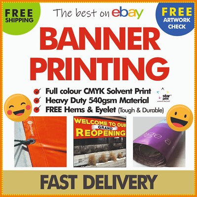 BANNER DRUCK OUTDOOR STRAPAZIERFÄHIG -- KOSTENLOSER SAUM & ÖSEN -- HÖCHSTE QUALITÄT!