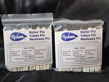 Vintage Hair Pins for Curlers Rollers Picks Plastic White 200 Pieces NYLREM 44d