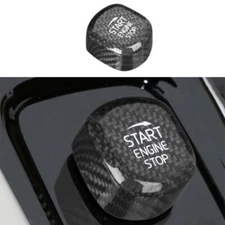Fit For Volvo XC90 2016-2023 Dry Carbon Fiber One-Button Start Switch Cover Trim