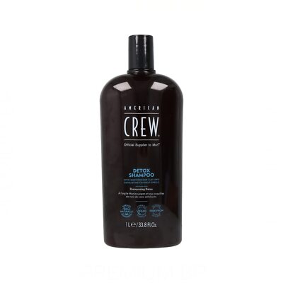 American Crew Detox Shampoo for Men 33.8 Fl Oz Exfoliating and Clarifying