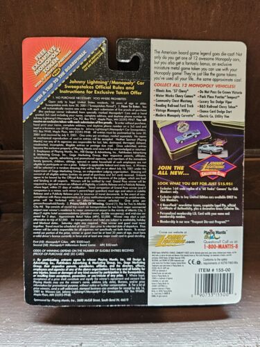 2001 Johnny Lightning Monopoly Diecast Car Dodge Viper With Bonus Game Token NEW - Picture 2 of 2