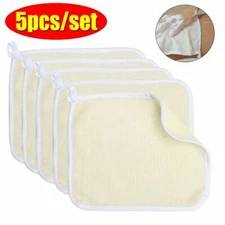 5 Pack Exfoliating Face And Body Wash Cloths Towel Soft Weave Bath Cloth