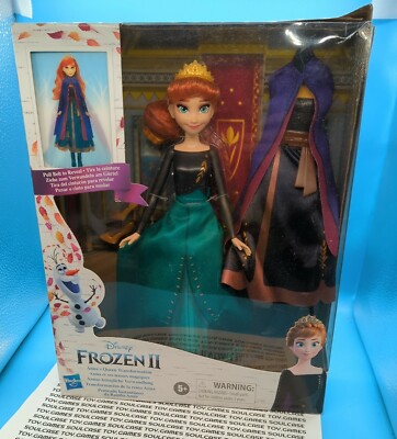 New Disney's Frozen 2 Anna's Queen Transformation Fashion Doll with 2 Outfits