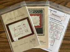 3 Embroidery and Needlework Patterns Mixed Lot For Pillows Decor Quilts