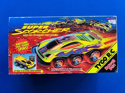 TYCO Super Scorcher 6x6 6.0V JET Turbo 27Mhz YELLOW RC Car Remote