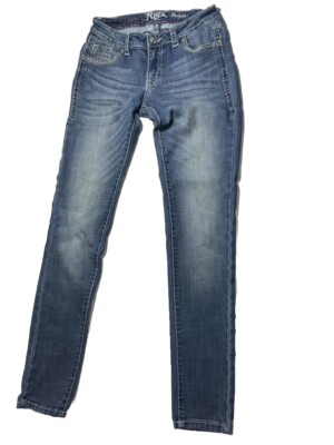 Wrangler Rock 47 Low Rise Jeans Women Size 26 x 33 Western Stretch Denim (28x32)