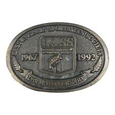 Bass Anglers Sportsman Society Fishing Fish 1992 Vintage Belt Buckle