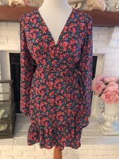 ASOS design floral wrap dress size us 10 NWT