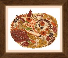 DIY Counted Cross Stitch Kit "Colors in autumn" 10.2x8.3 in / 26.0x21.0 cm