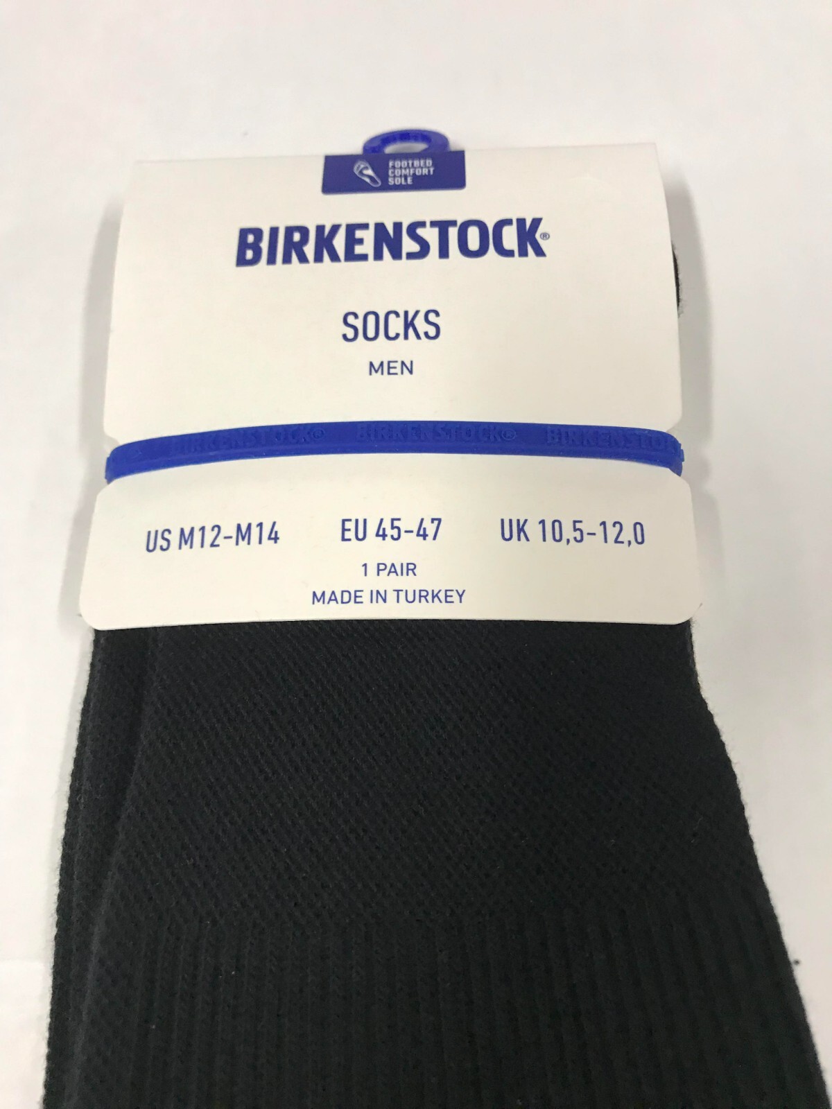 SAOLA NUOVE calze Birkenstock uomo plantare suola comoda taglia 12 14 1 paio nere