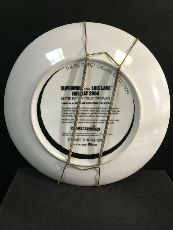Placa de colecionador SUPERMAN & LOIS LANE HOLIDAY 2004 DC Direct Gallery 954/1200 - Imagem 2 de 2