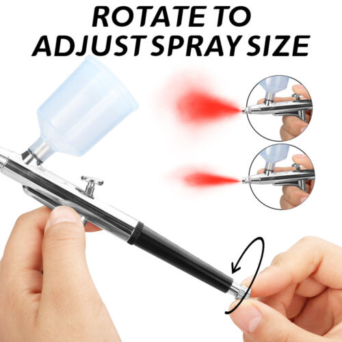 Mini Airbrush Set Dual Action Spary Gun Paint Tool for Art Tattoo Cake Painting - Picture 4 of 7