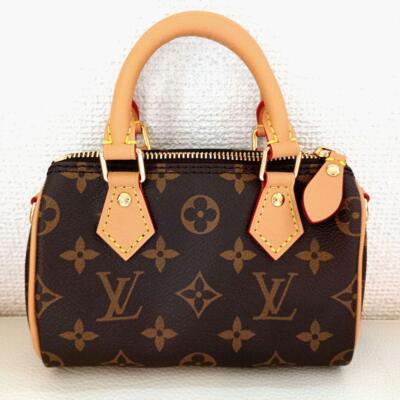 LOUIS⭐️V16cm Speedy nano モノグラム レザーバッグ Louis Vuitton Nano Speedy Leather Bag for Women for sale online | eBay