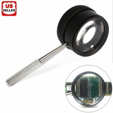 Magnifying Glass Lens 35X High Power Magnifier Non-Slip Handle for Coins Jewelry