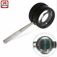 Magnifying Glass Lens 35X High Power Magnifier Non-Slip Handle for Coins Jewelry