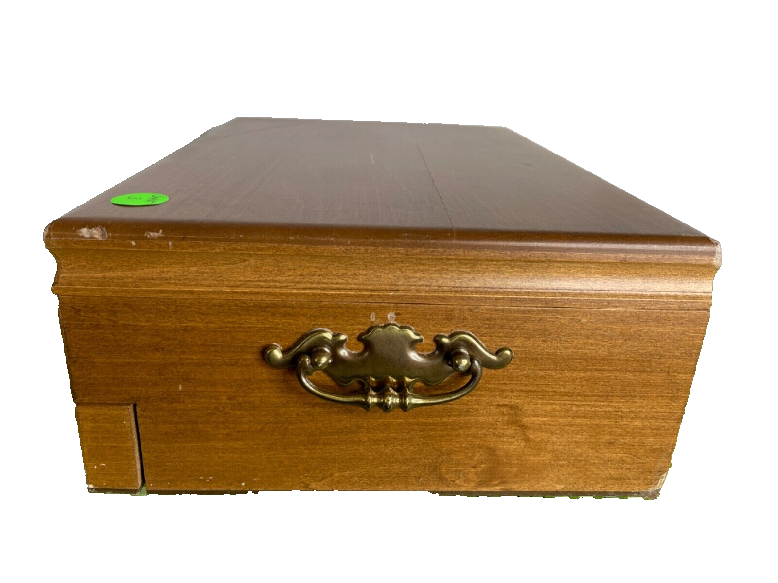 Vintage Wooden Silverware Flatware Storage Chest Box with Extra Drawer