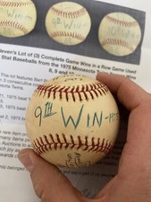 Bert Blyleven Game-Used Hand-Written Stat Baseball (Blyleven LOA)
